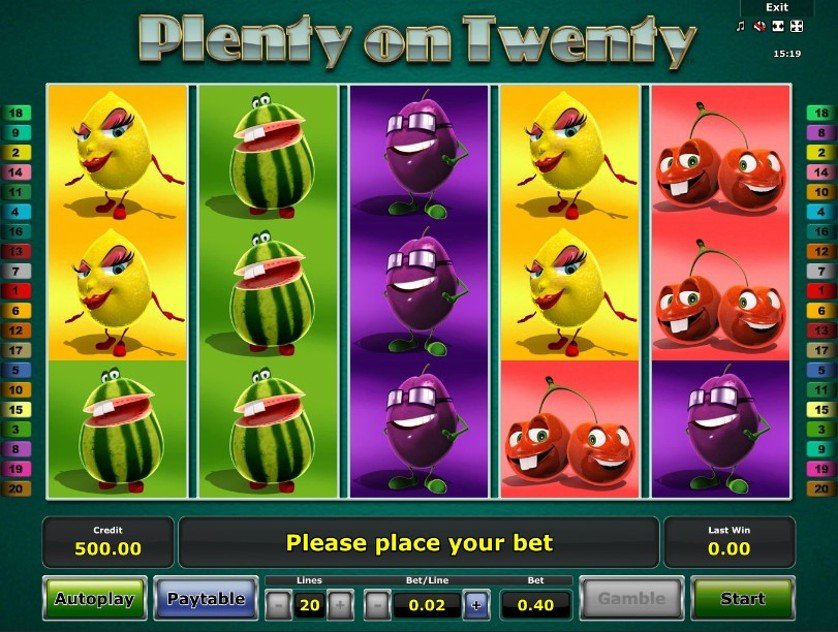 twenty on plenty free slots